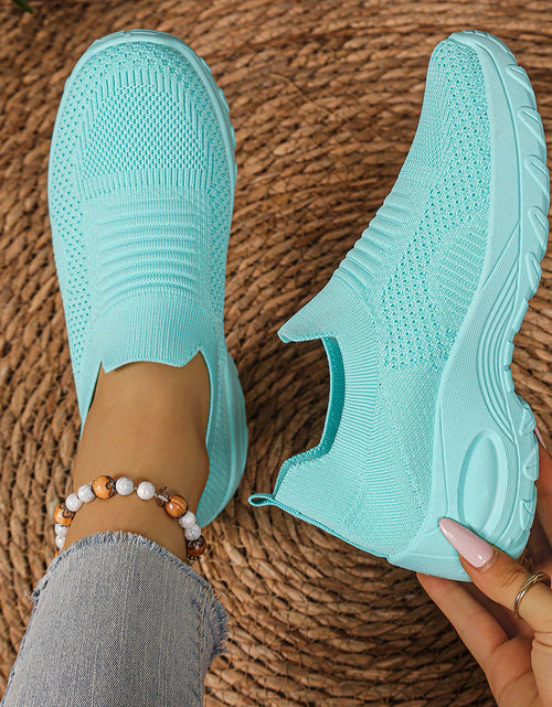Load image into Gallery viewer, Women's Breathable Mesh Slip-On Flat Shoes – Lightweight Casual Round-Toe Flats
