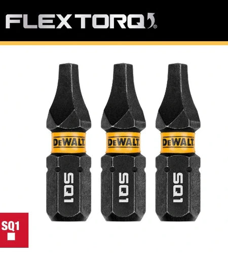 DeWalt DWAF1SQ1IR3 1In Square #1 Flextorq 3Pk