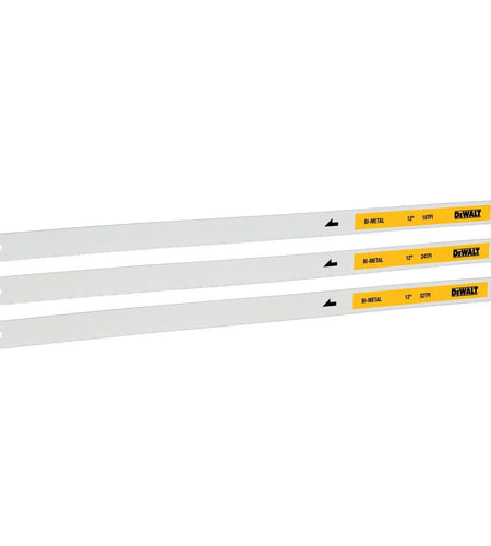 DeWalt DWHT20558 12" BIMTL Hacksaw Blade 18 3 Pack