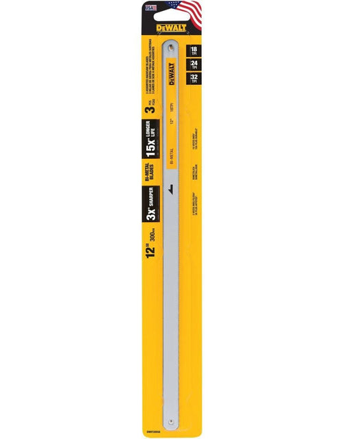 Load image into Gallery viewer, DeWalt DWHT20558 12" BIMTL Hacksaw Blade 18 3 Pack
