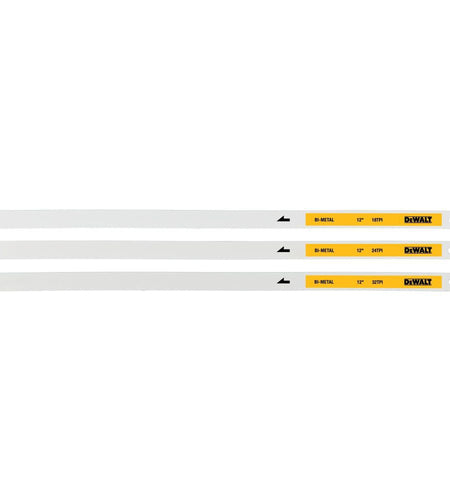 DeWalt DWHT20558 12" BIMTL Hacksaw Blade 18 3 Pack