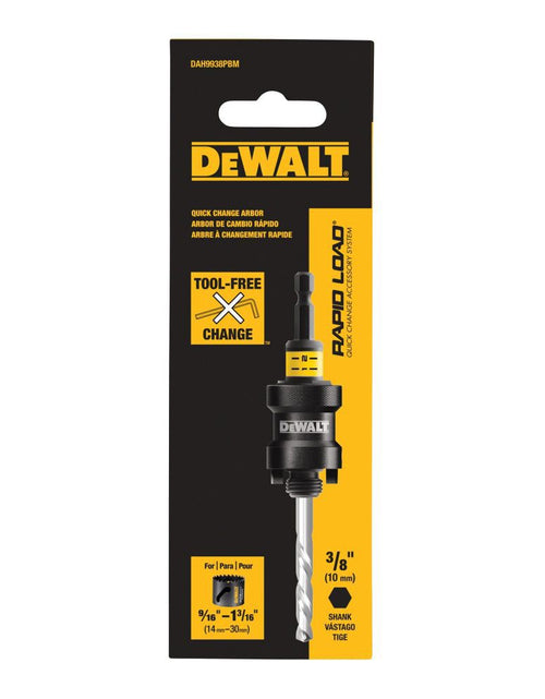 Load image into Gallery viewer, DeWalt DAH9938PBM RAPID LOAD Quick Change Hole Saw Arbors 9/16 - 1 3/16 In
