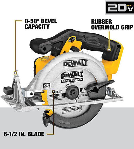 DEWALT DCS391B 6-1/2-Inch 20V MAX* Circular Saw (Tool Only)