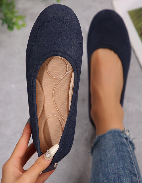 Load image into Gallery viewer, Women’s Low-Cut Round Toe Loafers – Slip-On Flat Casual Shoes

