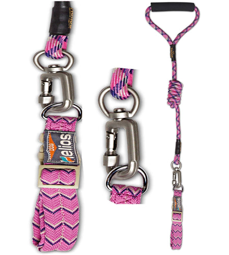 Dog Helios ® 'Dura-Tough' 2-in-1 Reflective Adjustable Fashion Dog Leash and Collar