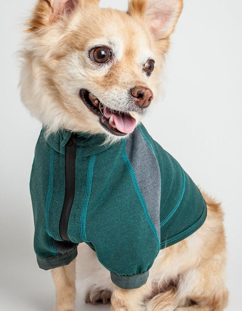 Load image into Gallery viewer, Dog Helios ® 'Eboneflow' Mediumweight 4-Way-Stretch Flexible And Breathable Performance Dog Yoga T-Shirt
