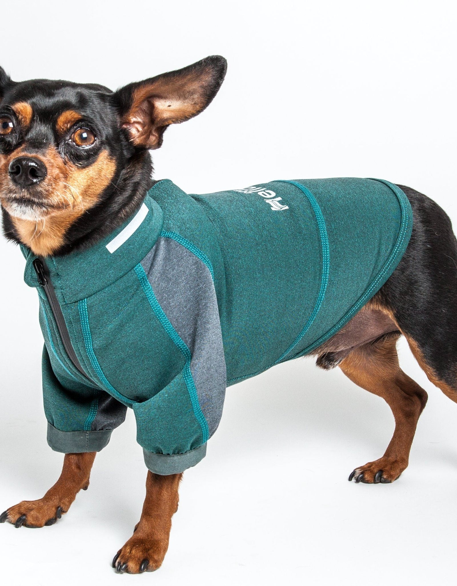 Dog Helios ® 'Eboneflow' Mediumweight 4-Way-Stretch Flexible And Breathable Performance Dog Yoga T-Shirt