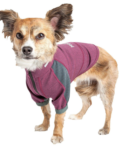 Dog Helios ® 'Eboneflow' Mediumweight 4-Way-Stretch Flexible And Breathable Performance Dog Yoga T-Shirt