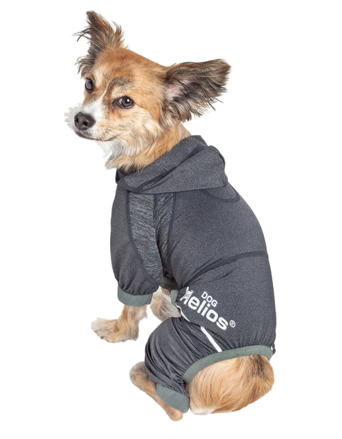 Load image into Gallery viewer, Dog Helios ® 'Namastail' Lightweight 4-Way-Stretch Yoga Performance Dog Tracksuit Hoodie
