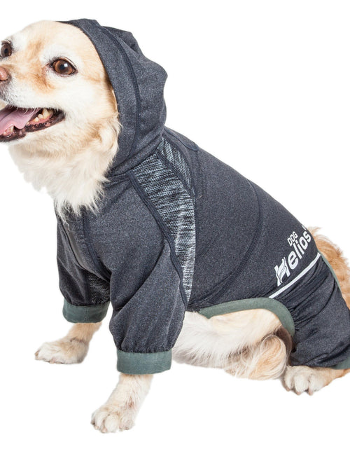 Load image into Gallery viewer, Dog Helios ® 'Namastail' Lightweight 4-Way-Stretch Yoga Performance Dog Tracksuit Hoodie
