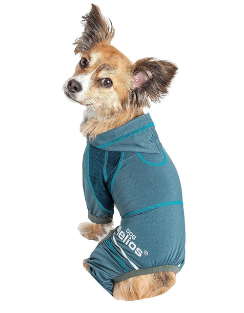 Load image into Gallery viewer, Dog Helios ® 'Namastail' Lightweight 4-Way-Stretch Yoga Performance Dog Tracksuit Hoodie
