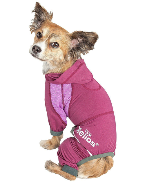 Load image into Gallery viewer, Dog Helios ® 'Namastail' Lightweight 4-Way-Stretch Yoga Performance Dog Tracksuit Hoodie
