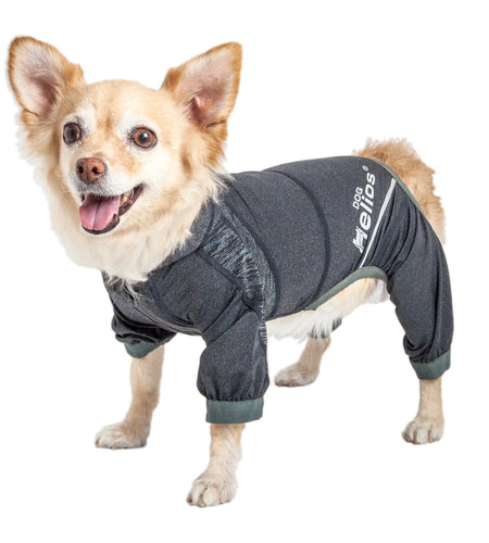 Dog Helios ® 'Namastail' Lightweight 4-Way-Stretch Yoga Performance Dog Tracksuit Hoodie