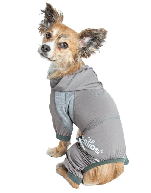 Load image into Gallery viewer, Dog Helios ® 'Namastail' Lightweight 4-Way-Stretch Yoga Performance Dog Tracksuit Hoodie
