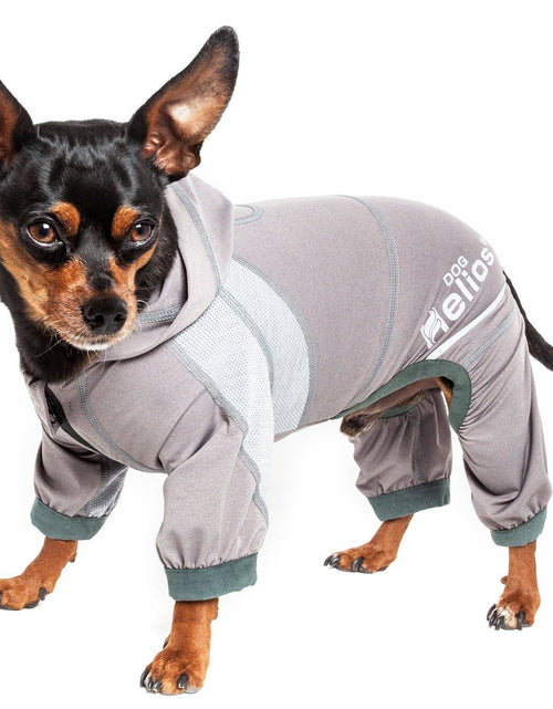 Load image into Gallery viewer, Dog Helios ® 'Namastail' Lightweight 4-Way-Stretch Yoga Performance Dog Tracksuit Hoodie
