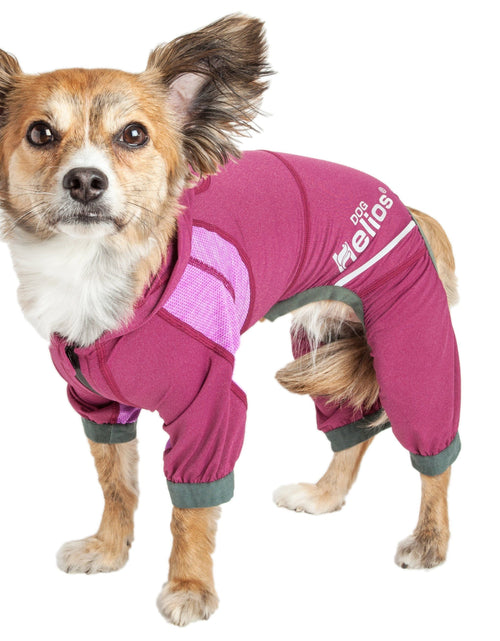 Load image into Gallery viewer, Dog Helios ® 'Namastail' Lightweight 4-Way-Stretch Yoga Performance Dog Tracksuit Hoodie
