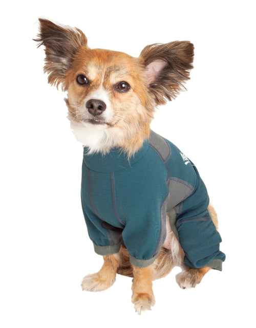Load image into Gallery viewer, Dog Helios ® 'Rufflex' Mediumweight 4-Way-Stretch Fitness Yoga Dog Tracksuit Jacket
