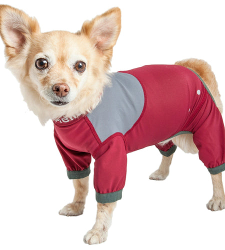 Dog Helios ® 'Tail Runner' Lightweight 4-Way-Stretch Breathable Yoga Dog Tracksuit