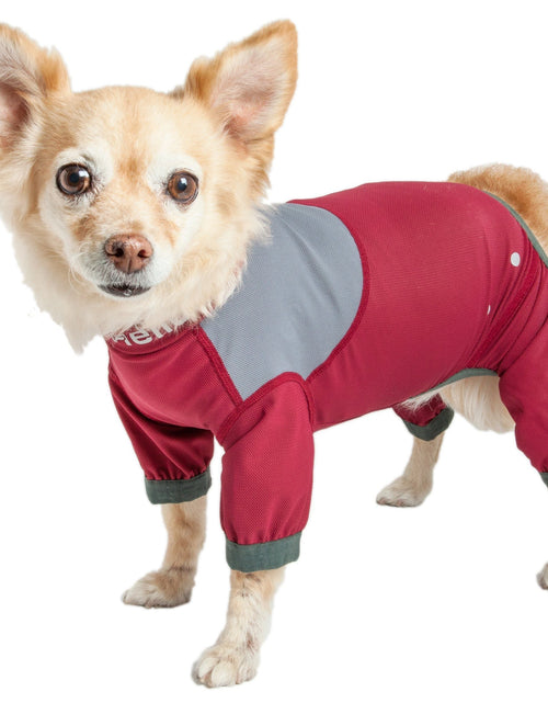 Load image into Gallery viewer, Dog Helios ® 'Tail Runner' Lightweight 4-Way-Stretch Breathable Yoga Dog Tracksuit
