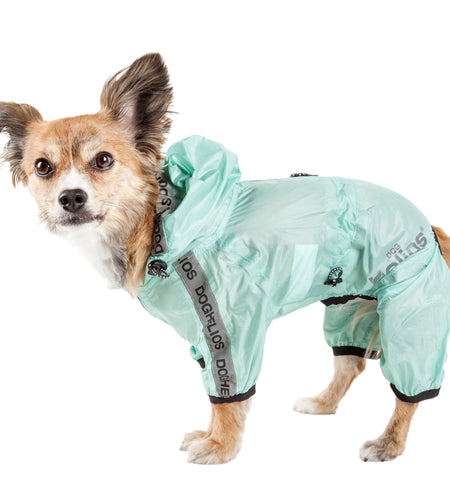 Dog Helios ® 'Torrential Shield' Waterproof and Adjustable Full Body Dog Raincoat