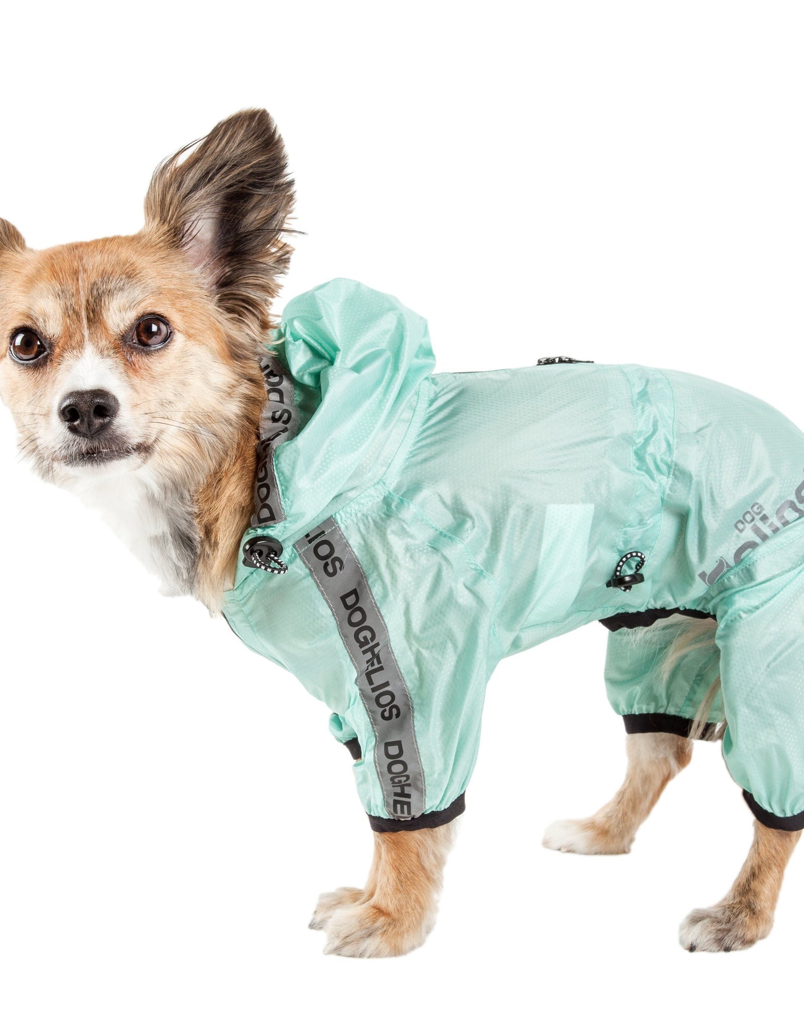Dog Helios ® 'Torrential Shield' Waterproof and Adjustable Full Body Dog Raincoat