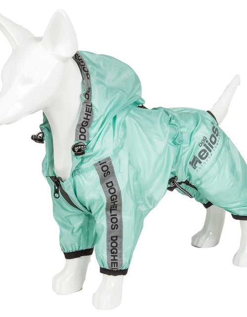 Load image into Gallery viewer, Dog Helios ® 'Torrential Shield' Waterproof and Adjustable Full Body Dog Raincoat
