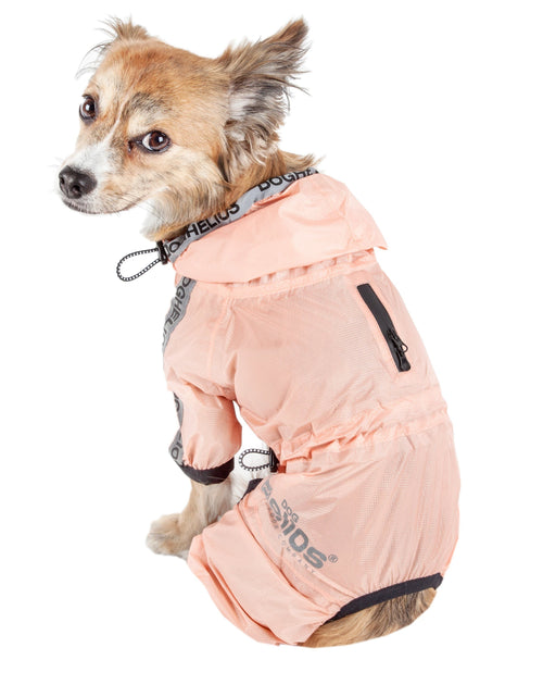 Load image into Gallery viewer, Dog Helios ® 'Torrential Shield' Waterproof and Adjustable Full Body Dog Raincoat

