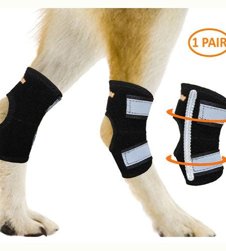 NeoAlly Rear Leg Hock Brace - Metal Spring Strips for Small Dogs [Short Version] (Pair)