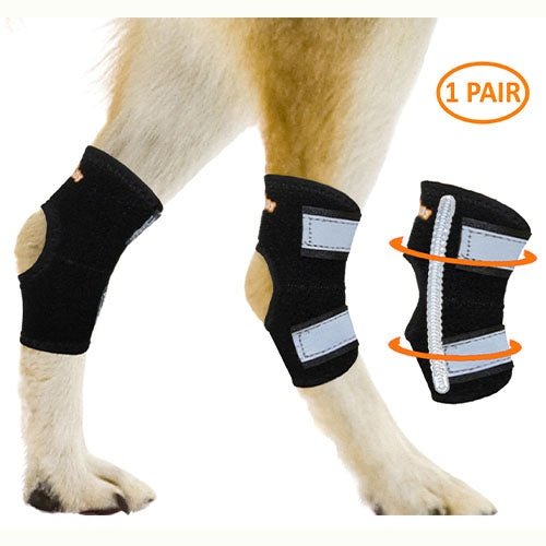 Load image into Gallery viewer, NeoAlly Rear Leg Hock Brace - Metal Spring Strips for Small Dogs [Short Version] (Pair)
