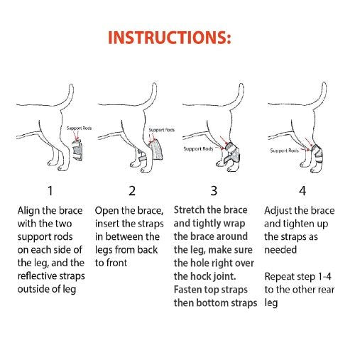 Load image into Gallery viewer, NeoAlly Rear Leg Hock Brace - Metal Spring Strips for Small Dogs [Short Version] (Pair)
