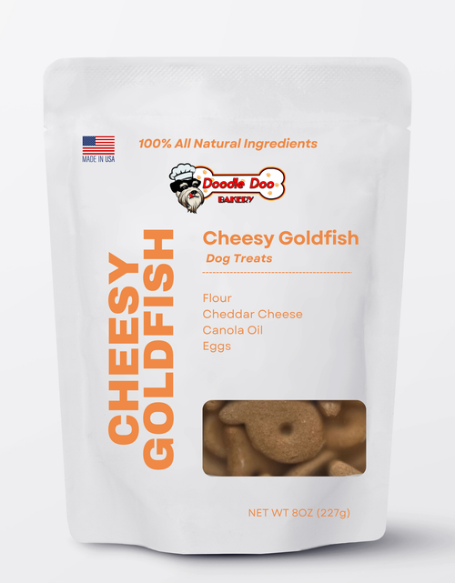 Load image into Gallery viewer, Homemade Dog Treats - Cheesy Goldfish 1/2lb 🐶
