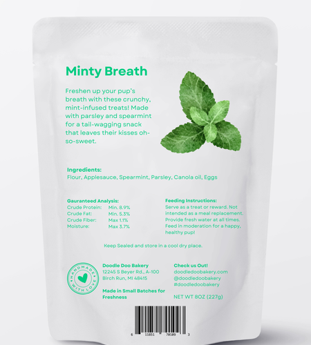 🍃Homemade Dog Treats - Minty Breath Blend Dog Snacks 1/2lb.