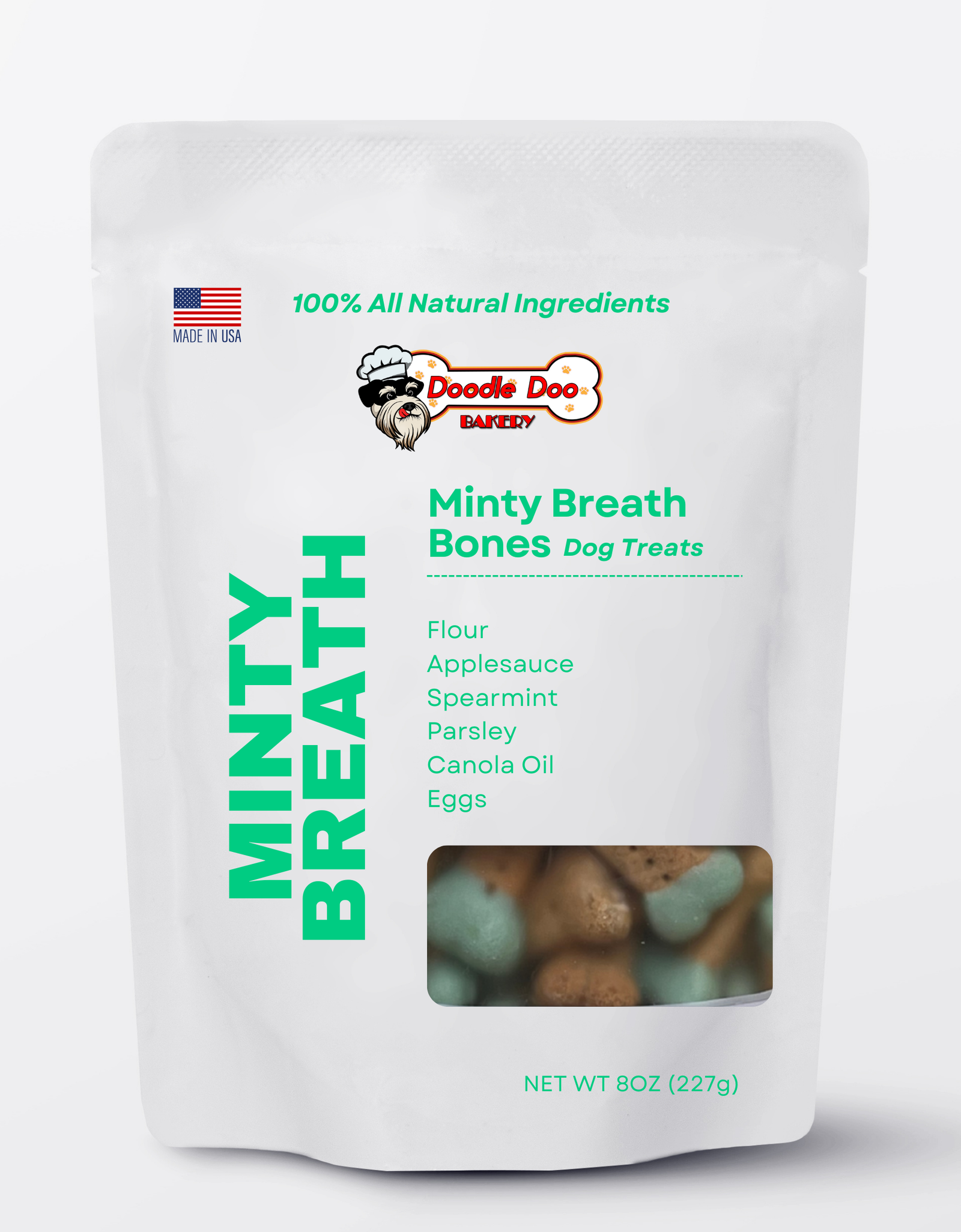 🍃Homemade Dog Treats - Minty Breath Blend Dog Snacks 1/2lb.