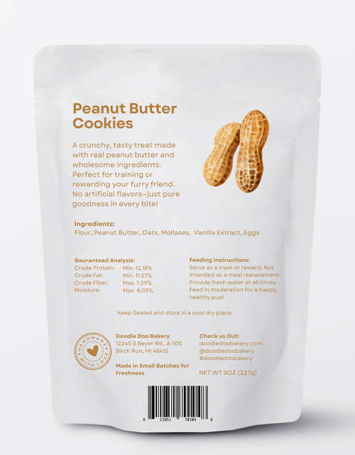 Load image into Gallery viewer, Homemade Dog Treats - 🥜 Peanut Butter Cookies Treat 1/2lb
