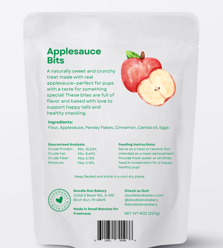 Homemade Dog Treats -🍏 Apple Bits Dog Biscuits 1/2 lb.