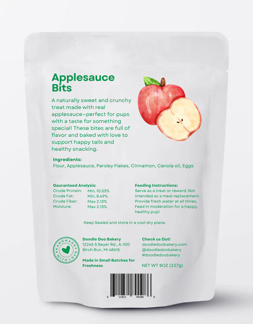 Load image into Gallery viewer, Homemade Dog Treats -🍏 Apple Bits Dog Biscuits 1/2 lb.
