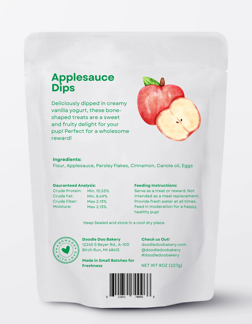 Load image into Gallery viewer, Homemade Dog Treats - 🍏 Applesauce Dips Treat 1/2lb 🍦
