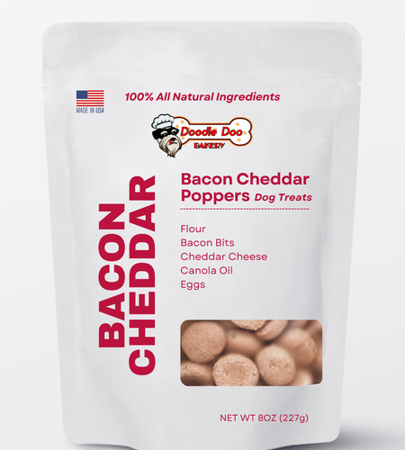 🥓 Homemade Dog Treats -  Bacon Cheddar Poppers Treat 1/2lb