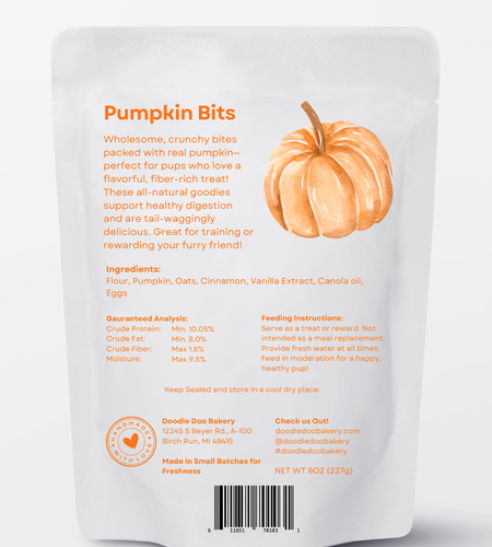 Homemade Dog Treats - 🎃 Pumpkin Bits Dog Biscuits 1/2lb
