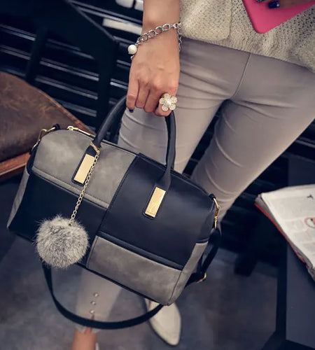 Fashionable Boston Bag with Zipper - New Women's Tote