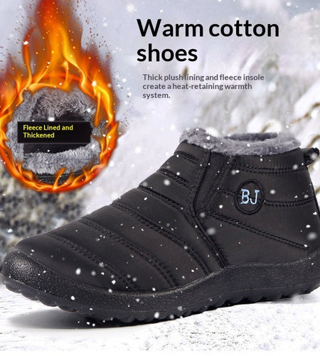 Women’s Warm Padded Lightweight Cotton Boots – Cozy Winter Non-Slip Outdoor Ankle Boots