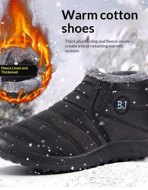Load image into Gallery viewer, Women’s Warm Padded Lightweight Cotton Boots – Cozy Winter Non-Slip Outdoor Ankle Boots
