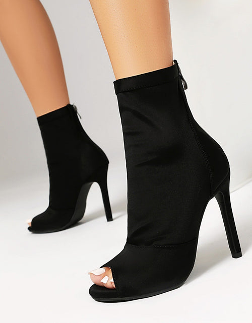 Load image into Gallery viewer, Fishmouth Pointed Stiletto Ankle Boots Women
