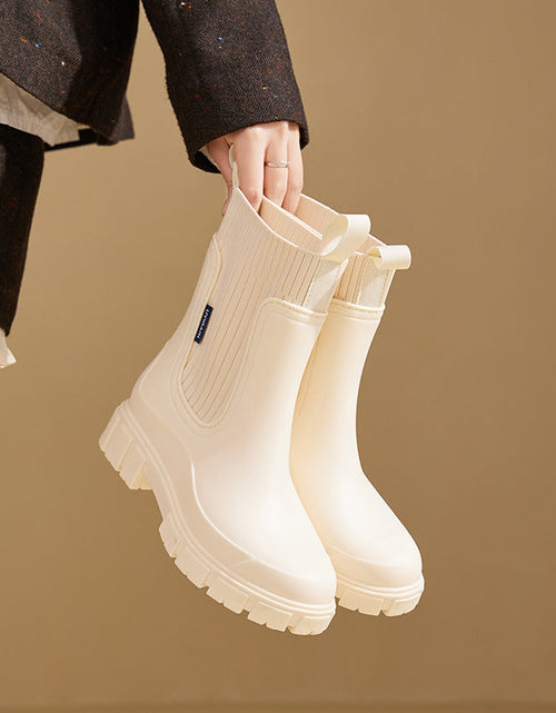 Load image into Gallery viewer, Women’s Waterproof Height-Increasing Rain Boots
