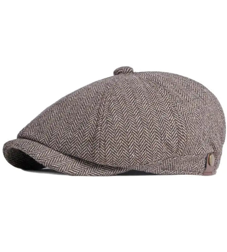 British Retro Octagonal Hat for Men’s Leisure Wear