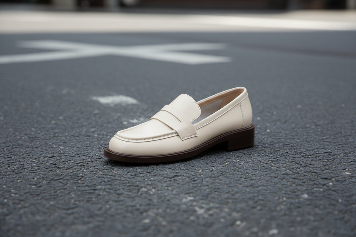 Women’s British Style Vintage Heeled Leather Shoes