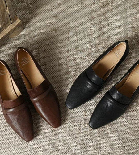 Women's Retro French Kitten Heel Mules – Pointed Toe Slip-On Shoes