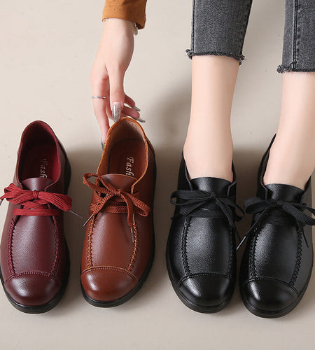 Women’s Black Flat Work Shoes – Soft Sole Anti-Slip Flats