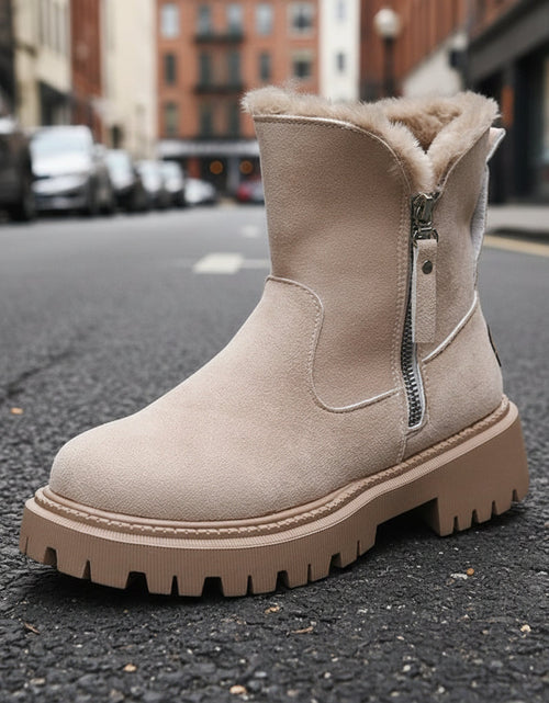 Load image into Gallery viewer, Women’s Plush Snow Boots – Warm Waterproof Winter Boots (Plus Size)

