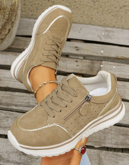 Load image into Gallery viewer, Chunky Heel Side-Zip High-Top Sneaker Boots – 3 Colors EU 36–43
